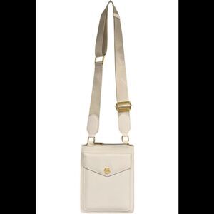 Joy Chic Saffiano Leather Slimline Bag with RFID Tech White
